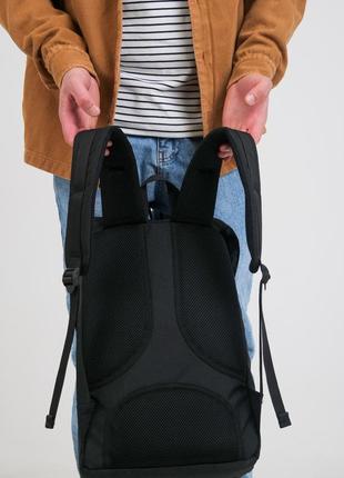 Міський чоловічий рюкзак newyork класичний чорний колір7 фото