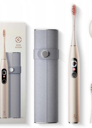 Розумна зубна електрощітка oclean x pro digital set electric toothbrush champagne gold (6970810552577)