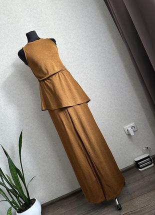 Костюм вязаный топ и штаны zara
