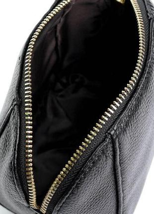 Женский клатч из мягкой натуральной кожи 644 черный2 фото