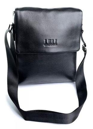 Мужская сумка из натуральной кожи 9983 черный1 фото