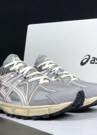 Чоловічі кросівки  asics gel kahana 8  сірі з бежевим2 фото