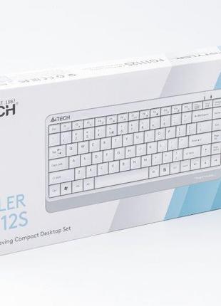 Комплект (клавіатура, мишка) бездротовий a4tech fg1112s white usb6 фото