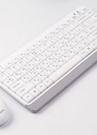 Комплект (клавіатура, мишка) бездротовий a4tech fg1112s white usb4 фото