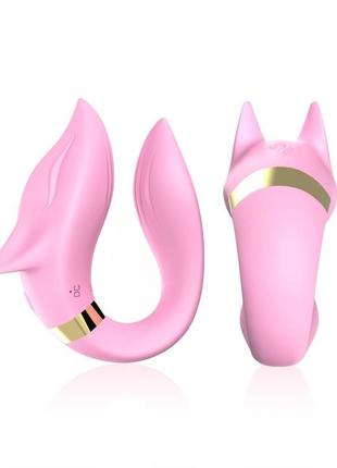 Вібратор для двох з пультом керування fox light pink  18+