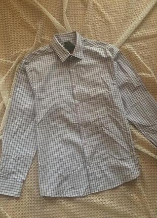 Сорочка з довгим рукавом в клітину на підлітка flip back