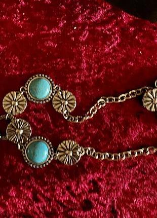 🇺🇸american vintage. вінтажний сет , кольє і сережки «flor mexicana»