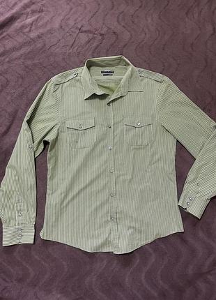 Рубашка мужская зеленая, размер l