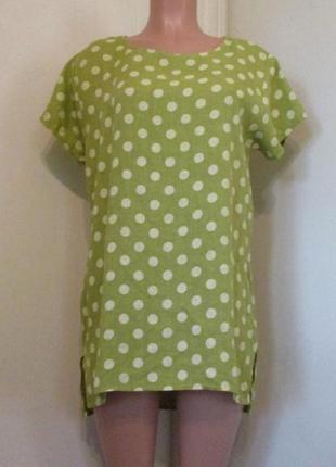 Viola borghi льняная блуза в горох блузка из льна в гороховый принт made in italy