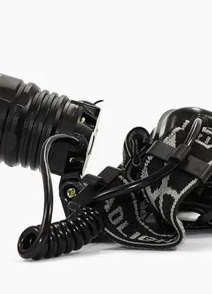 Мощный налобный фонарь светодиодный 2 аккумулятора 18650 x-balog bl-8053 p50