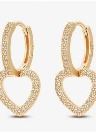 Серьги оригинальные серебро silver_pandora original
