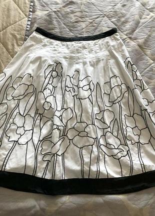 Хлопок шелк вышивка новая юбка