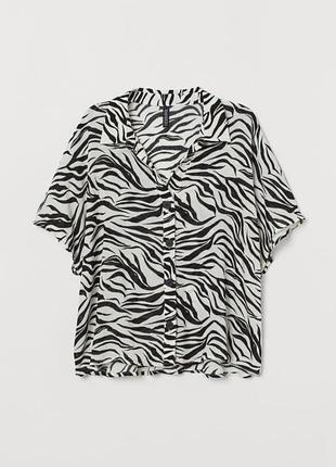 Сорочка в принт зебри h&m