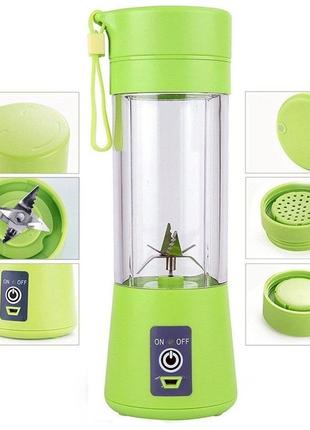 Блендер для здорового питания smart juice cup fruits usb зеленый 4 ножа ve-33
