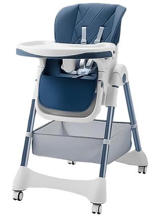 Детский стульчик для кормления складной bestbaby bs-806 sophie blue dm-11