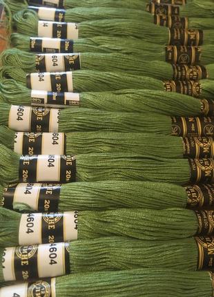 Мулине ''пнк им кирова'' 20 метров. 4604, зеленый цвет