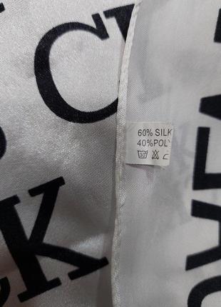 Шикарный женский шелковый платок от calvin klein.2 фото