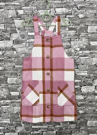 Сарафан, теплый сарафан, сарафан в клетку