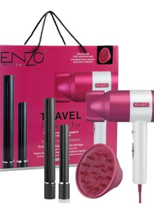 Набір для укладання волосся 3в1 (фен, плойка велика, плойка маленька) enzo-139 dm-11