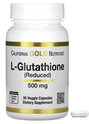 California gold nutrition l-глутатион восстановленная форма 500 мг 30 вегетарианских капсул cgn-01897