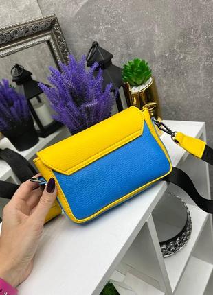 Жіноча сумка, крос-боді клатч 💛💙5 фото