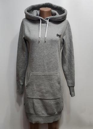 Superdry спортивное тёплое платье - худи