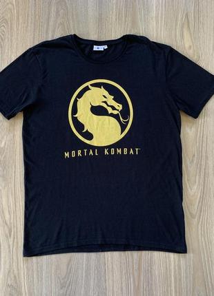 Мужская хлопковая футболка с игровым принтом mortal kombat