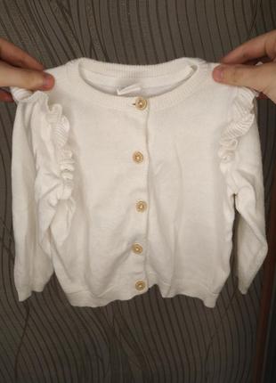 Кофта белая на девочку h&m