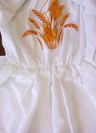 Платье с колышками косышки вышиты вышитая рубашка вышиванка для девочки платье на 1 сентября