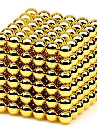 Магнитный конструктор neo cub gold, интерактивный конструктор-головоломка, 216 магнитных шариков