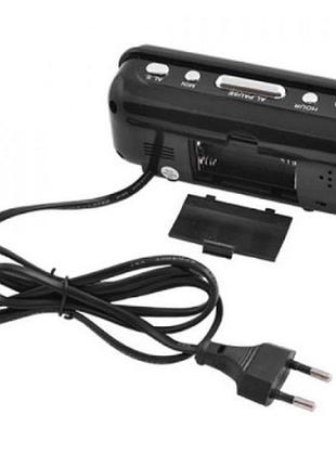 Настольные часы vst-738, с зеленой подсветкой, сетевые часы с будильником