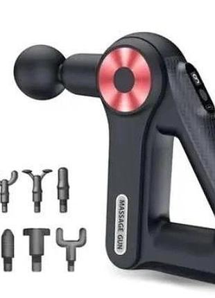Ручной массажер для тела massage gun с 9 насадками, перкуссионный массажер 8807