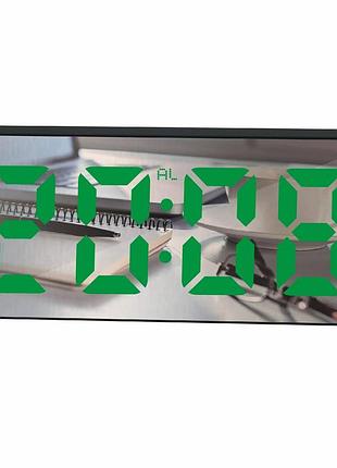 Електронний led-годинник настільний 3821l з термометром, календарем і будильником 9076