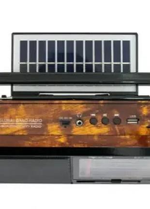 Радіоприймач golon rx-4700bs kb bt solar з bluetooth та mp3 плеєром та сонячною панеллю 9157