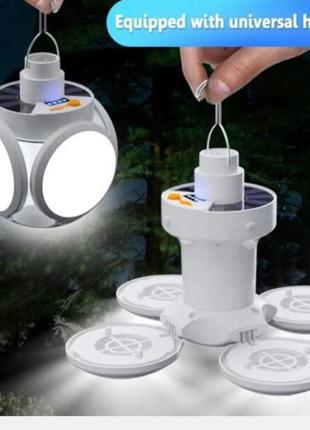 Фонарь- лампа аккумуляторная bl-2029 + solar на солнечной батарее