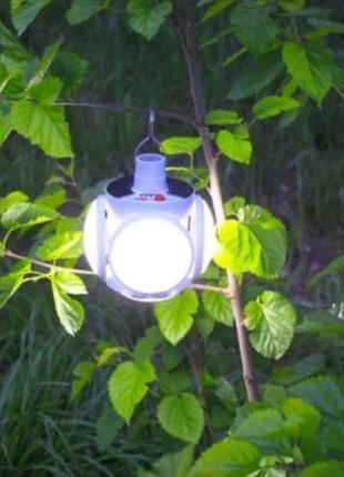 Фонарь- лампа аккумуляторная bl-2029 + solar на солнечной батарее