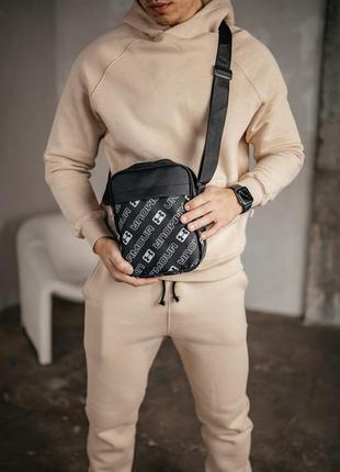 Барстека under armour, мужская сумка через плечо, текстильная барсетка на три отделения, брендовая сумка9 фото