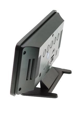 Настільний led-годинник із будильником, термометром і датчиком вологості vst-888y, дзеркальний7 фото