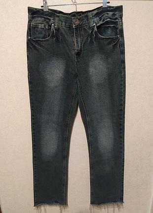 Джинси з необробленими краями знизу, розмір европейський 42