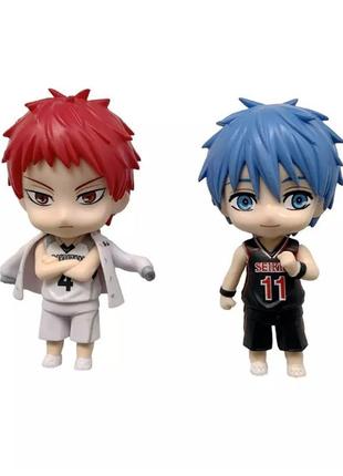 Чібі баскетбол фігурки аніме kuroko no basuke куроко, кагамі, аоміне, акаші, кісі, мурасакібара дитячі іграшки 6 шт./компл. 10см8 фото
