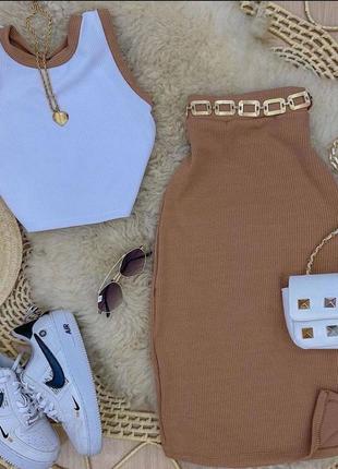 Костюм: топ + юбка