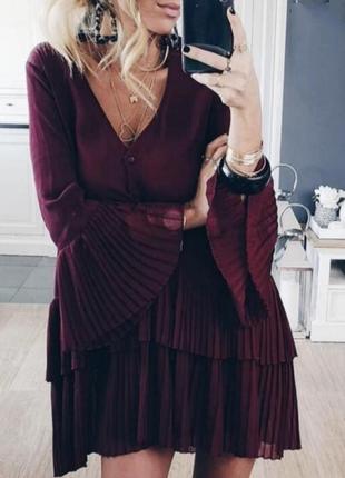 Платье платье платье платье платье рубашка, туника плиссе zara