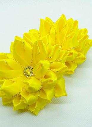 Набор бантиков в партиотических цветах украины