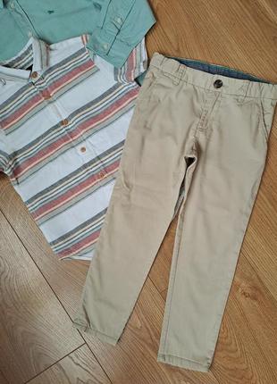 Нарядный набор для мальчика/рубашка с длинным рукавом/рубашка с коротким рукавом/брюки5 фото