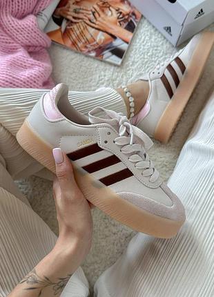 Женские кроссовки samba platform beige🤍