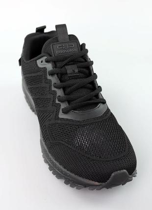Кросівки чоловічі спортивні з текстилю на шнурівці літні чорні 41 42 43 44 452 фото