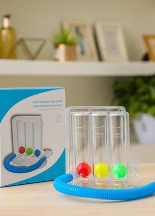 Дыхательный тренажер lesko tri-ball для реабилитации для упражнений легких 22шт
