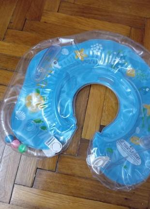 Надувной круг на шею для купания новорожденных детей малышей деток надувной воротничок малютка детка6 фото