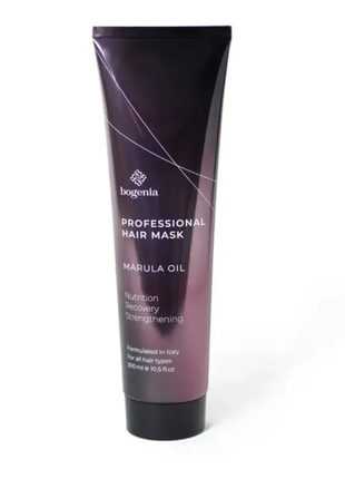 Професійна маска для волосся з олією марули bogenia professional hair mask marula oil 300ml1 фото