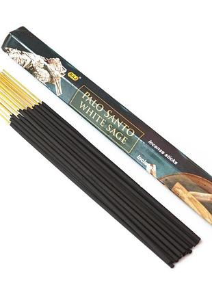 Ароматические палочки raj palo santo white sage (шестигранник) пало санто белый шалфей , благовония